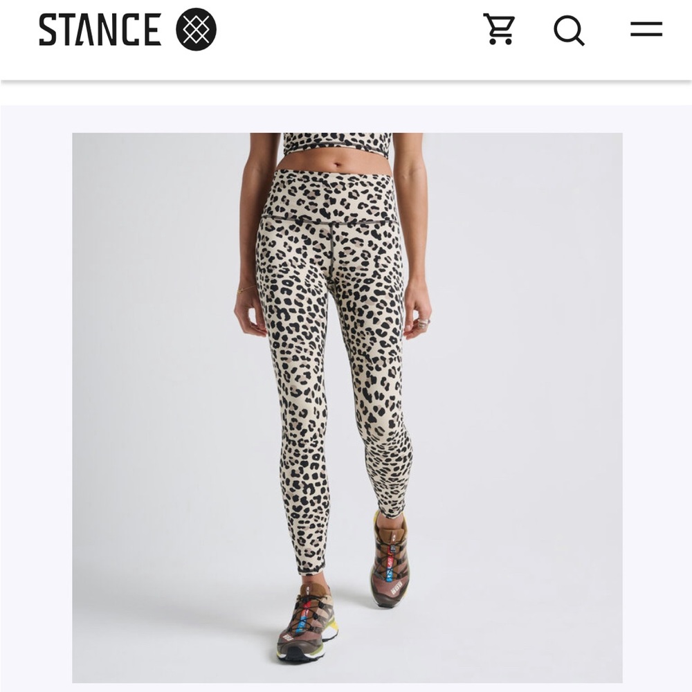 NWT Stance Leggings, leopard print.